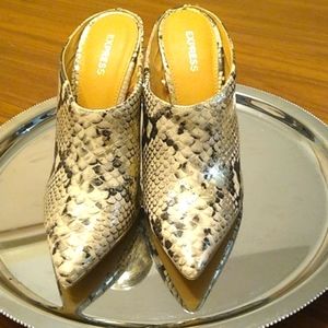 Express Size 7 Snakeskin Bootie